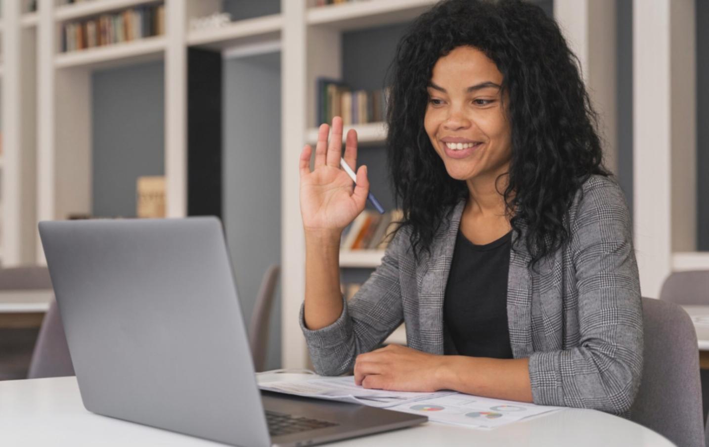 Business meeting discussing financial analysis results